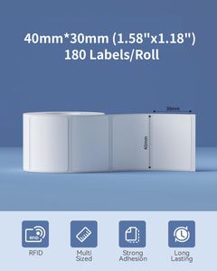 N20 <b>Printer</b> <b>Sticker</b> Label Thermal <b>Paper</b> 40x30mm Waterproof Self-Adhesive Shipping Labels for Masking 1 Roll 180pcs - Product Image 4