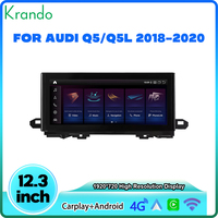 Unidad Principal Android de 12.3 Pulgadas para Audi Q5 Q5L 2018 2019 2020, Radio para Auto, Navegación GPS, Reproductor Multimedia DVD, CarPlay Inalámbrico, 4G, BT