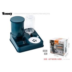 Distributore automatico di acqua e cibo per animali domestici Yommy da 1,5L e 1L per cani e gatti - Product Image 2