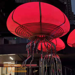 Vincentaa moderno personalizado <span class=keywords><strong>estatua</strong></span> <span class=keywords><strong>de</strong></span> metal grande medusas iluminación escultura al aire libre - Product Image 3