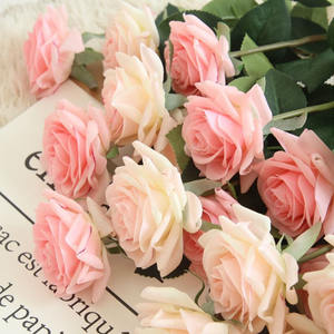 KH02 casa matrimonio ufficio decorativo rosa finto lattice reale tocco fiore in lattice rosa artificiale - Product Image 1