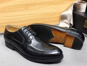 Zapatos Formales de Oficina para Hombre Hechos a Mano, Zapatos de Vestir de Cuero Genuino, Estilo Moderno con Cordones, Oxfords para Bodas, Fiestas y Oficina - Product Image 2