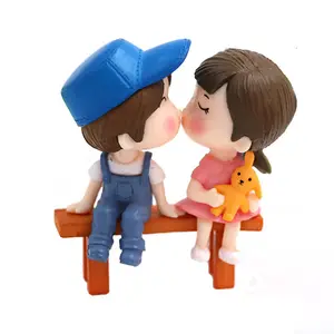 Miniature Ornaments Boy Girl Sweety Lovers Couple Figurines Craft Resin Dolls Wedding Accessories Valentine's Day gift