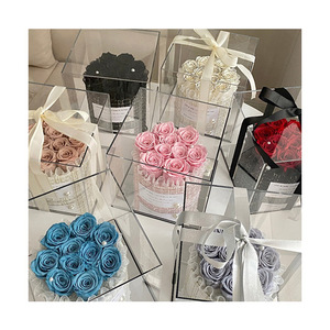 AM-PFE17A Ammy Bouquet <span class=keywords><strong>de</strong></span> fleurs immortelles Rose préservée pour la Saint-Valentin et la fête des mères Cadeaux Boîtes <span class=keywords><strong>de</strong></span> cadeaux <span class=keywords><strong>de</strong></span> Noë<span class=keywords><strong>l</strong></span> - Product Image 1