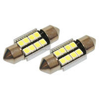 Pièces et accessoires automobiles, ampoule de remplacement pour éclairage intérieur de voiture 12V, ampoule de lecture C5W 2835 31mm 8SMD LED blanche, ampoule festoon