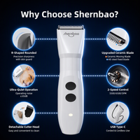 Tondeuse professionnelle sans fil Shernbao PGC-320 pour animaux, 2 vitesses, rechargeable, faible bruit, pour chiens et chats, vente en gros