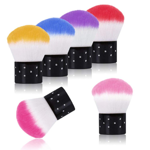 6Pcs Nail Art Dust <b>Brush</b> Remover for Acrylic & Makeup | Powder Cleaner Kabuki <b>Brushes</b> for Makeup, Blush, and Nail Cleaning - Product Image 2