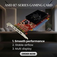 Carte graphique multi-écrans HD6570 1G DDR3 ATI 4 ports DP PCI Express avec ventilateur pour ordinateur de bureau