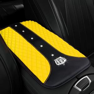 1 xe tay vịn pad với kim cương nhân tạo Blingbling kim loại vương miện nhân tạo da cừu thêu không thấm nước thoải mái xe supplie - Product Image 6