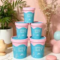 Vasos/Tazones de Papel para Helado y Yogur de Doble Pared con Impresión Personalizada y Tapas de Papel para Alimentos Congelados y Comida para Llevar