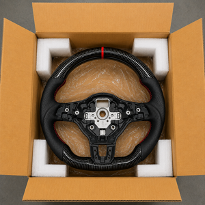 Volante Deportivo de Fibra de Carbono con Luces LED, Modelo Actualizado, para Volkswagen VW Golf MK5 MK6 MK7 7.5 <span class=keywords><strong>GTI</strong></span> GTD R Polo <span class=keywords><strong>GTI</strong></span> CC Passat Tiguan - Product Image 6