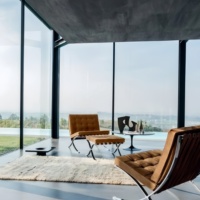 Ventana panorámica con vista grande personalizada, diseño moderno de ventana de vidrio fijo de aluminio francés vidriado templado doble para la venta