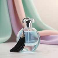 Flacon de parfum Aqua Display Xian Pentagon Retro Type Cdg Chamber Hitam Traveling Irregular Spray Minimalist Clip Cork Glass 3ml