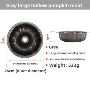 Stampo per Torte a Forma di Zucca MIXWARES, Teglia Antiaderente in Acciaio al Carbonio, Design 3D per Uso Commerciale in Panetterie e Pasticcerie - Product Image 2