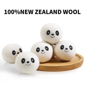 <span class=keywords><strong>Bolas</strong></span> de Secadora de Fieltro de Lana de Panda 100% Naturales, Orgánicas, Reutilizables, XL, para <span class=keywords><strong>Lavadora</strong></span> - Product Image 2