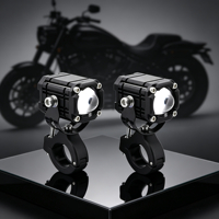Projecteur de phare antibrouillard mini LED JHS pour moto, scooter, VTT, étanche IP67, 9-80V, faisceau haut/bas, stroboscope