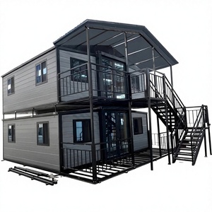 Casa Contenedor Plegable de 2 Pisos, Vivienda Prefabricada Expandible de Dos Niveles Portátil - Product Image 1