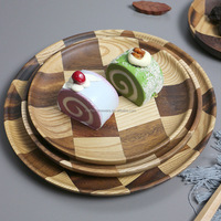 Ensemble d'assiettes à dîner en bois de noyer de luxe pour la maison ensemble de dîner papillon meilleur ensemble de dîner