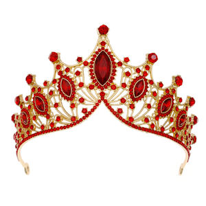 Vintage <strong>Royal</strong> Baroque Wedding Hair Accessories Bridal Princess Queen Pageant Crystal Crown and <strong>Tiara</strong> for Party Gift - Product Image 5