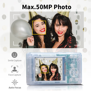 กล้องดิจิตอลพกพาแบบโปร่งใส รุ่นวินเทจ สำหรับวีล็อก ความละเอียด 50MP ถ่ายวิดีโอ 4K ขนาดกะทัดรัด ผลิตตามสั่งจากโรงงาน - Product Image 4