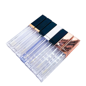 在庫5mlローズゴールドスクエアリップグレーズチューブプラスチック製空口紅チューブスクリューキャップ付き化粧品用ロゴ印刷可能 - Product Image 1