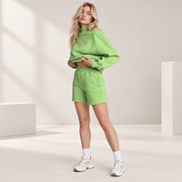 Ensemble de survêtement décontracté 2 pièces pour femme : sweat-shirt oversize à manches longues en polaire et short à taille élastique, respirant