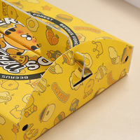Benutzer definierte Pizza Box (Preis) Wellpappe Fast Food Pack Gedruckte Faltung Einweg Hamburger Kuchen zum Mitnehmen Lunchbox mit Logo