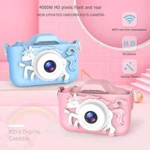어린이 귀여운 말 미니 디지털 카메라 장난감 40MP 2 인치 스크린 비디오 카메라 아기 교육 완구 어린이 최고의 생일 선물