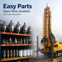 Foreuse hydraulique sur chenilles de 330 m pour l'approvisionnement en eau des fermes laitières