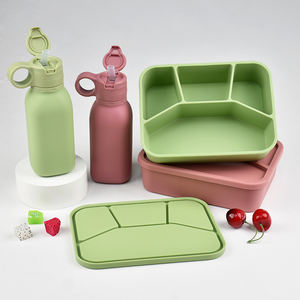 Lonchera bento para niños, se puede personalizar con logotipo, contenedor de alimentos ecológico, plato separador de silicona - Product Image 6