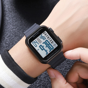 Skmei Digital Watch Square Case Silicone Strap Unisex Sport Electronic Watch With Countdown Timer And Dual Time Display - Product Image 2