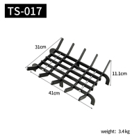 Grille de foyer en acier noir de haute qualité pour bois de chauffage, résistante à la chaleur, pour foyer et brasero