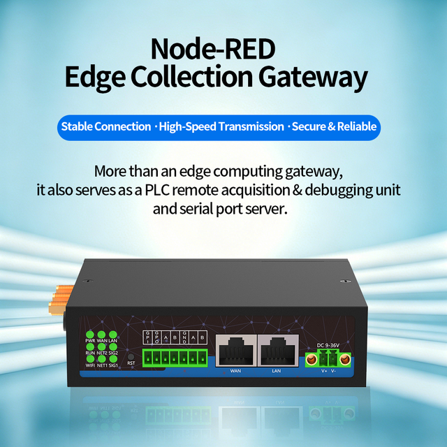 Industrial IoT Gateway with Node-RED MQTT Modbus PLC Remote Control GPS Edge Computing VPN Router