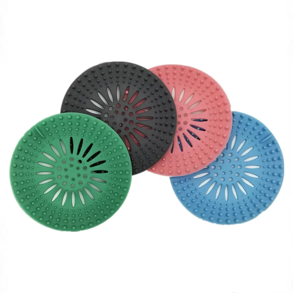 For Silicone Drain Hair Catcher Shower Drain Covers Bathtub Hair Trap Strainer Protector Flexible & Durable HY-SDC001 Available