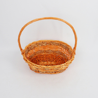 Panier en saule fabriqué en usine avec poignée, panier cadeau pour le rangement, lot de 2
