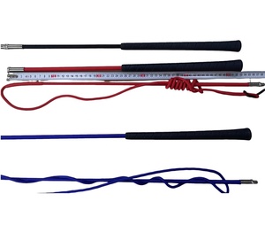 Horshi Customized <strong>Lunge</strong> <strong>Whip</strong> with Rubber Handle Can Detachable Into Two Sections 39 Inch Shaft, 48 Inch Drop, 12 Inch Popper - Product Image 6