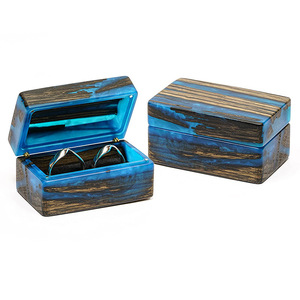 Wooden <b>Ring</b> Box Rectangle Rustic Jewelry Storage For <b>Couples</b> Wedding Engagement Gift Box Customizable Engraving - Product Image 3