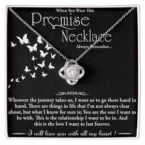 Collier Promesse avec Carte Texte Personnalisée, Pendentif Nœud d'Amour Classique en Cuivre, Design Papillon, Cadeau Romantique pour la Saint-Valentin - Product Image 3