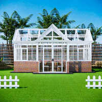 Terraza Acristalada Multifuncional de Estilo Europeo con Puertas y Ventanas Corredizas de Aluminio Aisladas para Jardín y Ocio