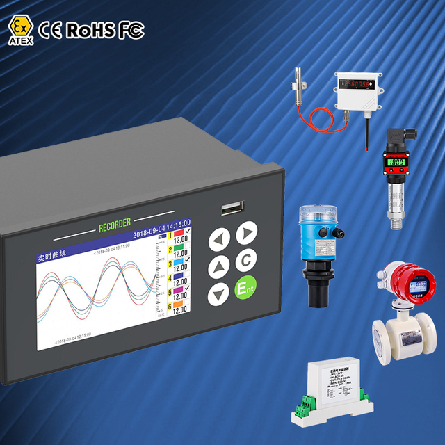 Paperless Recorder Temperature Humidity Logger Multi Channel Data Logger K Type Thermocouple Data Logger Voltage Logger 3 Phase