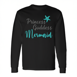 T-shirt à manches longues Princess Goddess Mermaid Floribama, vêtements promotionnels élégants - Product Image 2