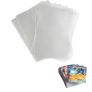Protetor transparente impermeável para cartões, mangas para cartões comerciais, 100 unidades