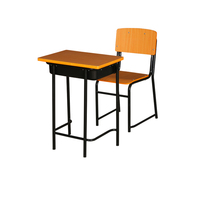 Meilleures ventes Ensemble bureau et chaises en bois de style moderne pour étudiants Mobilier scolaire