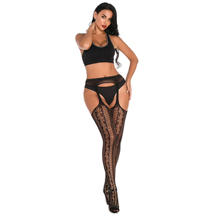 Pantimedias Negras Transparentes con Abertura en la <span class=keywords><strong>Entrepierna</strong></span>, Estilo Europeo Sexy 2023 - Product Image 4