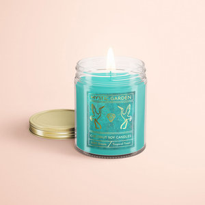 Tùy Chỉnh Nến Nhãn Logo Dính Bán Trong Suốt Rõ Ràng Bóng Vàng Lá Dập Dán Chống Thấm Nước Jar Bao Bì Nhãn - Product Image 5