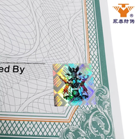 Papier offset d'impression de certificat de sécurité 120g avec impression d'hologramme