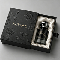 Flacon de parfum écologique de luxe 30 ml 50 ml, flacon noir, flacon de parfum 100 ml, flacon en verre cylindrique, flacon de parfum personnalisé avec couvercle