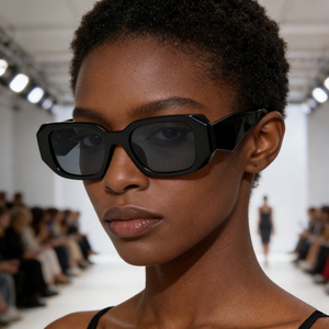 Lunettes de soleil de luxe de haute qualité, neuves, avec diamants, pour femmes, style rétro carré, noires, de marque de créateur, pour dames 2026 - Product Image 3