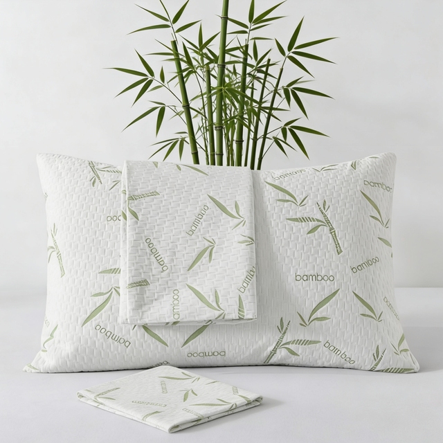 Skin-Friendly Bamboo Fiber Cooling Feel  Pillowcase, Machine Washable