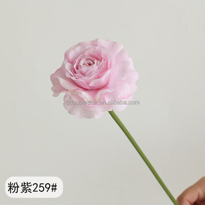Ranunculas de <span class=keywords><strong>flores</strong></span> artificiales de <span class=keywords><strong>mil</strong></span> capas, <span class=keywords><strong>flores</strong></span> de <span class=keywords><strong>mil</strong></span> capas, ranunculas individuales sin hojas, ranúnculo de color rosa claro - Product Image 5